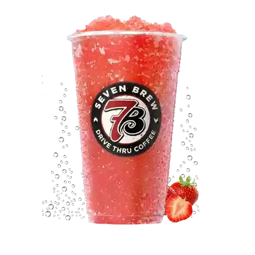 Pink 7 Brew Strawberry Lemonade secret menu fizz with fresh lemon and strawberry slices
