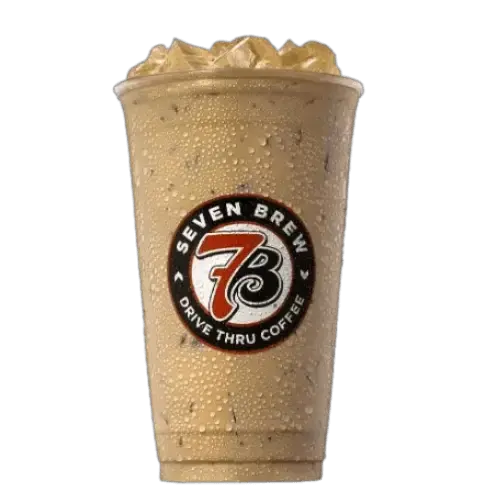 Warm 7 Brew Cinnamon Roll drink with cinnamon, white chocolate, and brown sugar topped with cinnamon dust