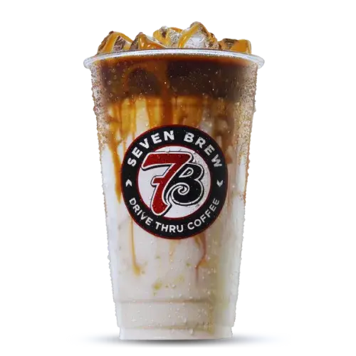 Bold dark 7 Brew Triple 7 with three espresso shots, Irish cream, and white chocolate