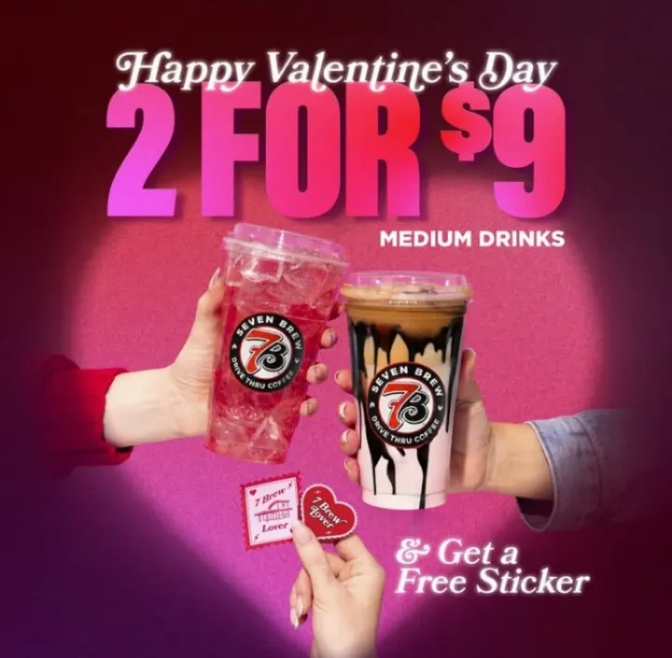 7 Brew Valentine's Day drink 2026