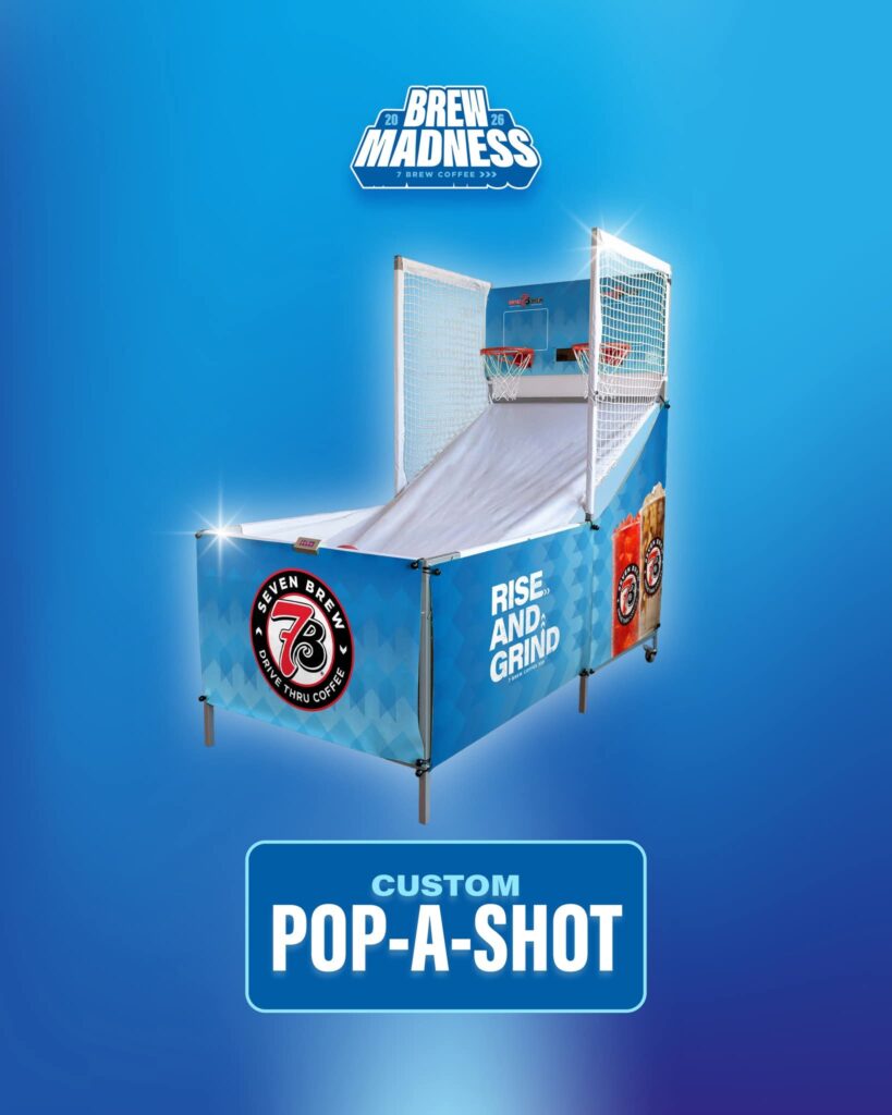 Pop-A-Shot full size basketball arcade shooting game prize for 7 Brew Flavor Madness 2026 instant win